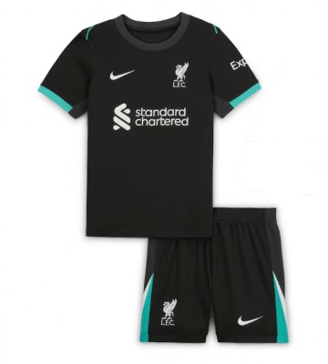Liverpool Borta Kläder Barn 2024-25 Kortärmad (+ Korta byxor)